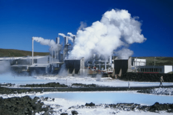 The Svartsengi power plant in Iceland was the first geothermal power plant in the world to combine generation of electricity and production of hot water for district heating. (Credit: Kirill Chernyshev/Shutterstock)
