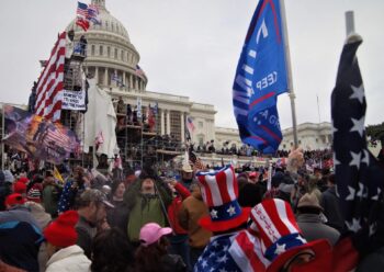 The scene outside the U.S. Capitol on January 6, 2021. (Tyler Merbler, CC-BY)