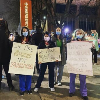 | NYSNA nurses protesting outside of the Jacobi Medical Center | MR Online