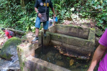A micro-hydropower catchment system used by forest communities to generate electricity in Sabah’s Crocker Range.