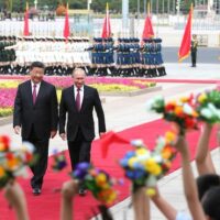The President of Russia arrived in China on a state visit