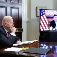 | President Biden at a virtual summit with Chinas President Xi Jinping Source axioscom | MR Online