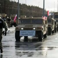 | US military convoy at the Polish German border in Olszyna Poland | MR Online