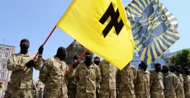 | The neo Nazi Wolfsangel symbol on a banner in Ukraine | MR Online