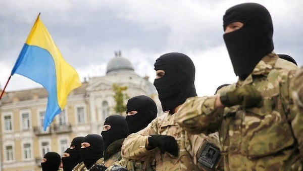 | Far right extremist members of Ukraines neo Nazi Azov regiment of the National Guard | MR Online
