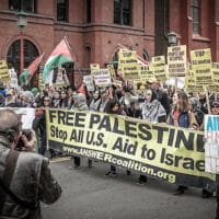 | A 2017 protest against US aid for Israel in Washington DC Photo by Ted Eytan | MR Online