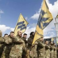 The neo-Nazi paramilitary group Azov Batallion is integrated into the Ukrainian army. File photo.