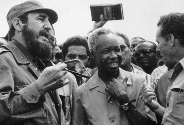 | Julius Nyerere with Fidel Castro and a Cuban worker in 1977 | MR Online