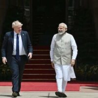 | Indian Prime Minister Narendra Modi R with visiting UK Prime Minister Boris Johnson New Delhi April 22 2022 | MR Online