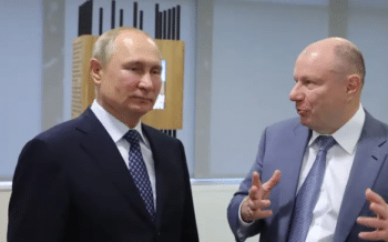 President Putin with Vladimir Potanin. Potanin is sanctioned by Canada, but not by the U.S., UK or the European Union.