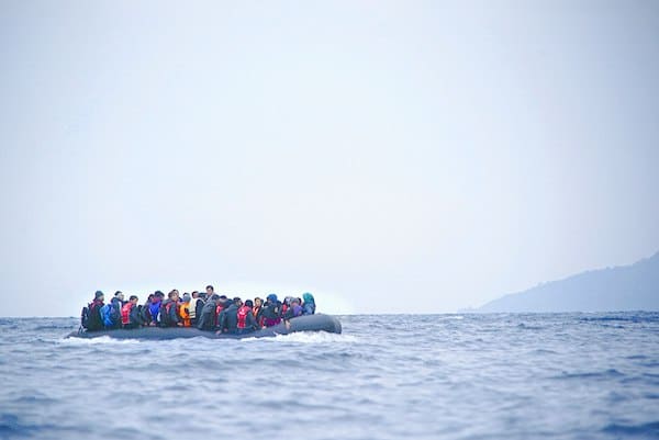 Refugees crossing Mediterranean Sea