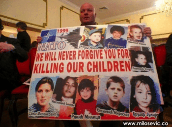 Conference in Belgrade, Yugoslavia, March 2019, exposes NATO’s bombing of Yugoslav children. [Source: workers.org]