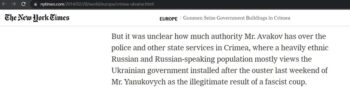 Was the New York Times spreading “Russian disinformation” or a “conspiracy theory” back in 2014?