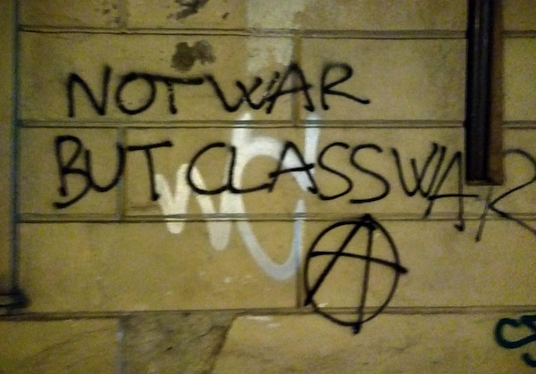 | Not War but Class War graffiti in Turin | MR Online