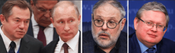 | Left to right Sergei Glazyev Foreign Minister Sergei Lavrov President Putin Mikhail Khasin Mikhail Delyagin | MR Online
