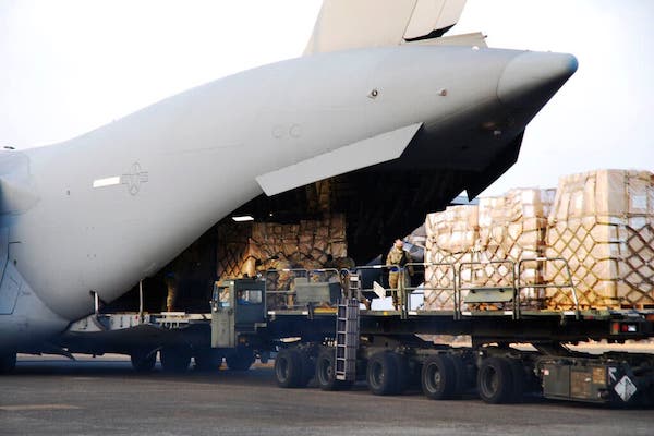 | Military equipment given by Japan to Ukraine being loaded in an aircraft at Yokota US Air Force Base Japan File photo | MR Online