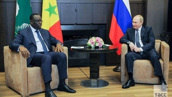 | In a special TV interview on Friday evening following a meeting with African Union head Macky Sall in Sochi Putin accused Western leaders of trying to shift the responsibility for what is happening in the world food market | Photo Twitter ferozwala | MR Online