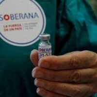 Cuban scientists have said their protein-based Abdala, Soberana 02 and Soberana Plus COVID vaccines give upwards of 90% protection against symptomatic illness when offered in three-dose schemes. | Photo: Twitter @DianadelaLuna