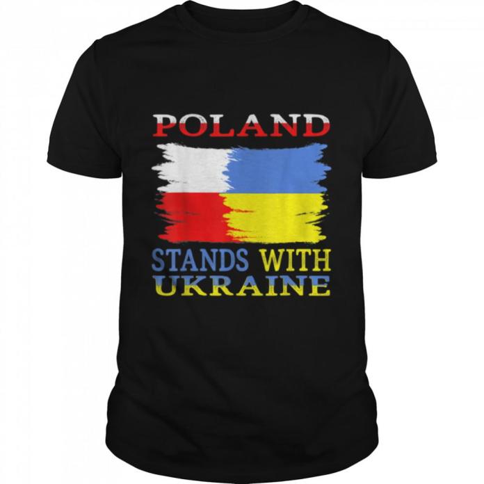 | Poland Stands With Ukraine Polish Ukraine Flag Vintage T Shirt B09VBG2HL7 Trend T Shirt Store Online | MR Online