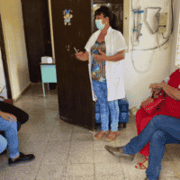 The authors at a clinic in Palpite in Cuba. Photo: Odalys Miranda/Twitter