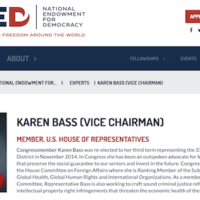 | Congresswoman Karen Bass is running for mayor of Los Angeles Shes also Vice Chair of the NED the CIAs soft power arm | MR Online