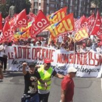 Massive rally in Piacenza against the persecution of trade unionists
