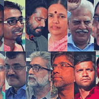 The 16 arrested in connection with the Elgar Parishad case. One of them, Father Stan Swamy, passed away in custody. Photo: The Wire.