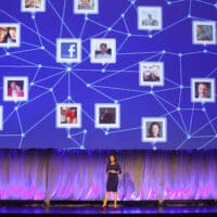 Sheryl Sandberg, Chief Operating Officer of Facebook, speaks at a Facebook event for marketing professionals in 2012. Image: AP Photo/Mark Lennihan