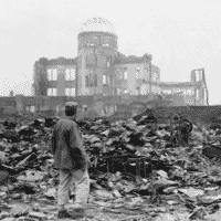| Man stands amid ruins of Hiroshima Source timecom | MR Online