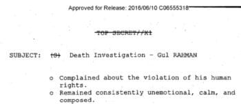 The CIA claimed the complaints of a man they tortured to death–regarding the violation of his human rights–were evidence of a “sophisticated level of resistance training.”
