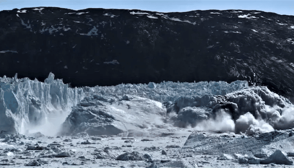 | A fast flowing outlet glacier calves a megaberg into Greenlands Uummannaq Fjord Alun Hubbard | MR Online