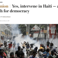 Military intervention into Haiti is in the air again.