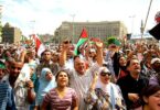 People gather in Tahrir Square, Cairo, 2011 to call for an end to sectarian divides and support for Palestine (Gigi Ibrahim/Flickr commons license).