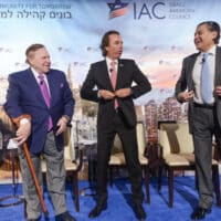 Billionaires Sheldon Adelson (left) and Haim Saban (right), pictured in 2014, are among the wealthy pro-Zionist Jews who have financed Israeli colonization. Their role is comparable to the European Christian businesses and states that funded colonization in Algeria, South Africa, Kenya, New Zealand or even Israel. Shahar Azran Polaris/Newscom