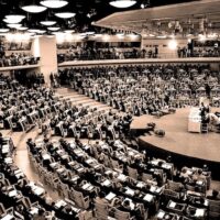 A general view of the opening meeting of the UN Conference at the Folkets Hus in Stockholm