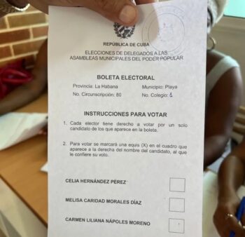 | An example of a Cuban ballot in the La Corbata polling station | MR Online