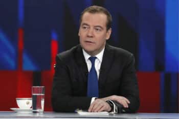| Russias Dmitry Medvedev at a press conference in Russia Dec 5 2019 Governmentru CC BY 40 Wikimedia Commons | MR Online