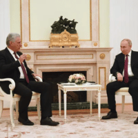 Cuban President Miguel Díaz-Canel (L) meets Russian President Vladimir Putin in Moscow on November 22, 2022. [Source: msn.com]