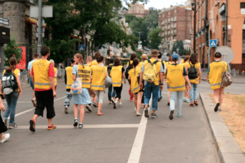 CCL staffers with yellow vests out to investigate Russian war crimes Source nedorg