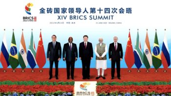 | The virtual group photo taken at the 14th BRICS summit in 2022 | MR Online