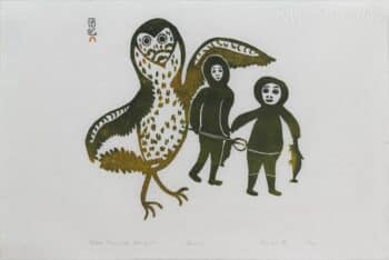 | Lucy Qinnuayuak Kinngait Children Followed by Bird Spirit 1967 | MR Online