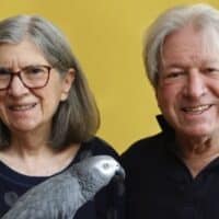 Michael and Debby Smith with their pet parrot Charlie Parker.Brian Geltner