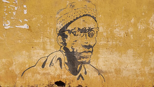 MR Online | A painting of Amílcar Cabral in the town of Bafatá in Guinea known as Cabrals birthplace 13 February 2019 | MR Online