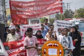 | A commemoration march in 2022 on the ninth anniversary of the Rana Plaza collapse Credit Saifuzzaman Sium | MR Online