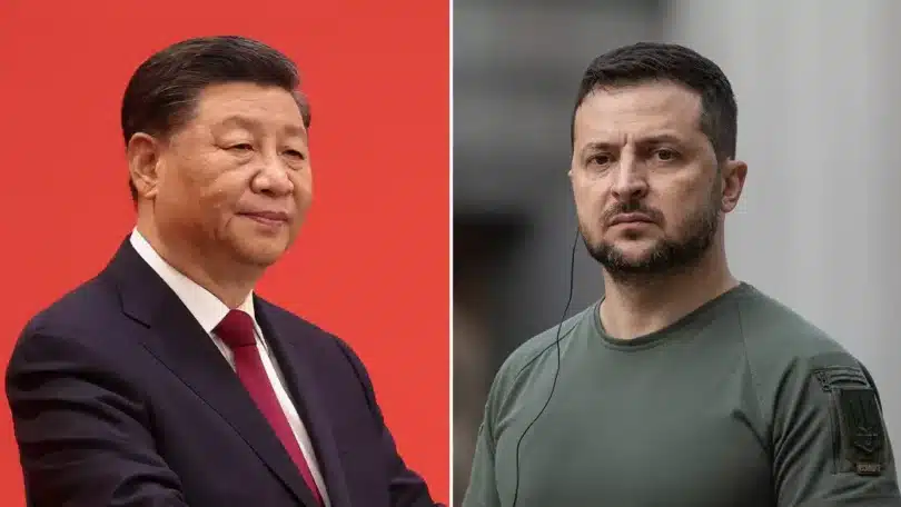 | Chinese President Xi Jinping left and Ukrainian President Volodymyr Zelensky right Photo Alexey FurmanLintao ZhangGettyimagesruOrinocoTribune | MR Online