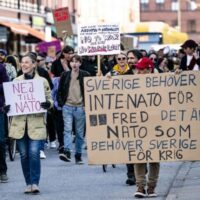 Anti-NATO protests in Sweden as the country hosts large int'l exercise