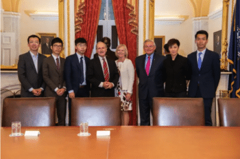 | Robert Menendez with Hong Kong activists who supported a color revolution directed against China Source wikipediaorg | MR Online