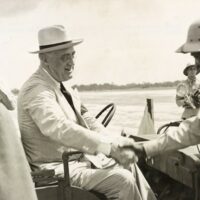 Franklin D. Roosevelt visits Firestone rubber plantation in Liberia, January 1943. (Official Navy Photo from Office of War Information)