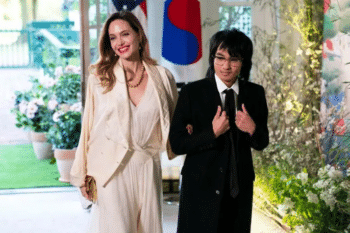 Hollywood starlet Angelina Jolie a former UN Goodwill Ambassador with her son Maddox at the state dinner in Washington whose pomp obscured its nefarious underlying purpose Source ellecom