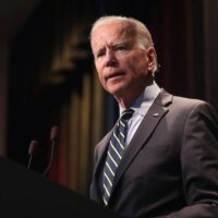 Joe Biden speaking with attendees at the 2019 Iowa Federation of Labor Convention hosted by the AFL-CIO at the Prairie Meadows Hotel in Altoona, Iowa. (Courtesy Wikimedia)